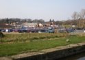 The scene from the last lock looking onto the Marina